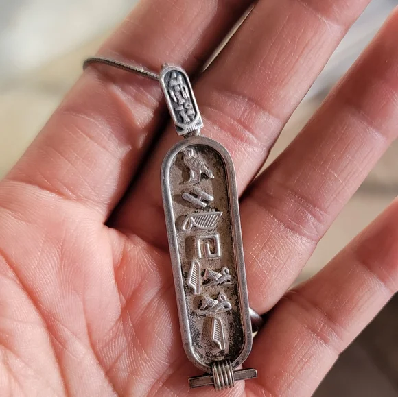 Vintage MICHELLE handmade solid 925 sterling silverpersonalized Egyptian